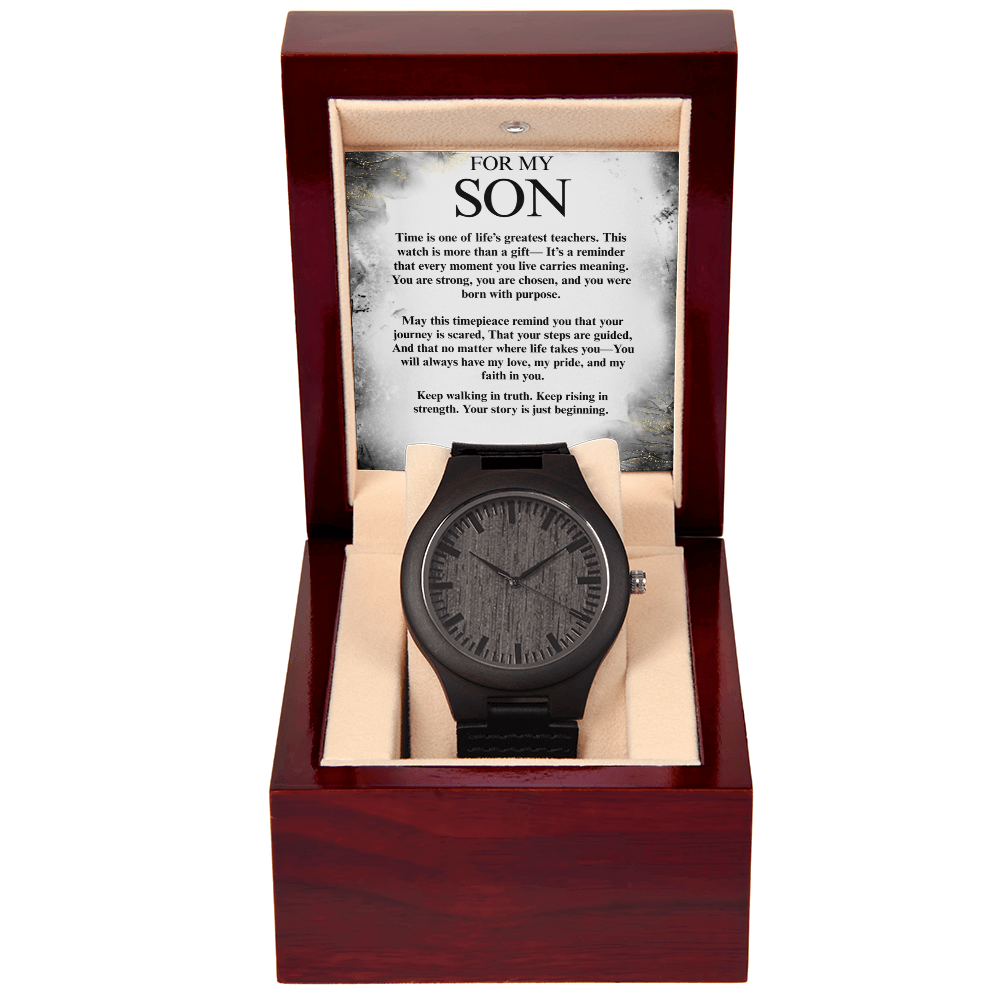 To My Son – Walk in Purpose, Always - Wooden Watch